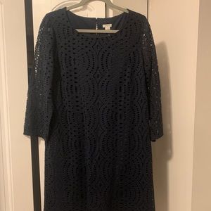NWT J Crew Factory navy lace dress